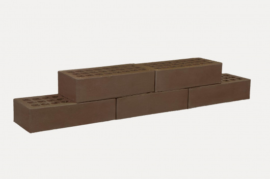 картинка Кирпич лицевой пустотелый «Мускат» коричневый